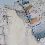 FLORENZ 2016 Oil and mixed media on Map of Germany, 7 frame segments